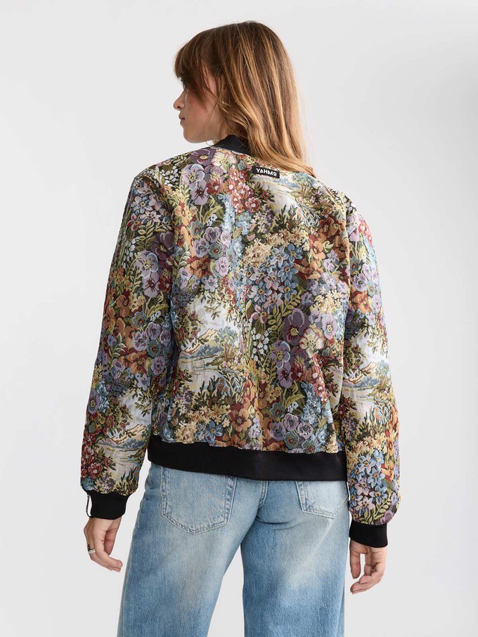 Berta Reversible Bomber Jacket Bouquet/Black from Yahmo