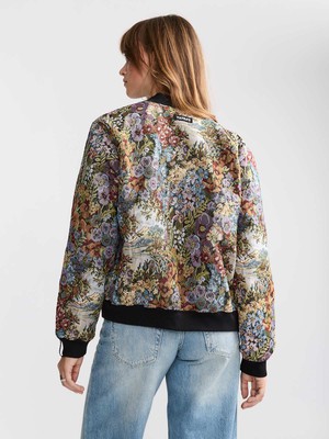 Berta Reversible Bomber Jacket Bouquet/Black from Yahmo