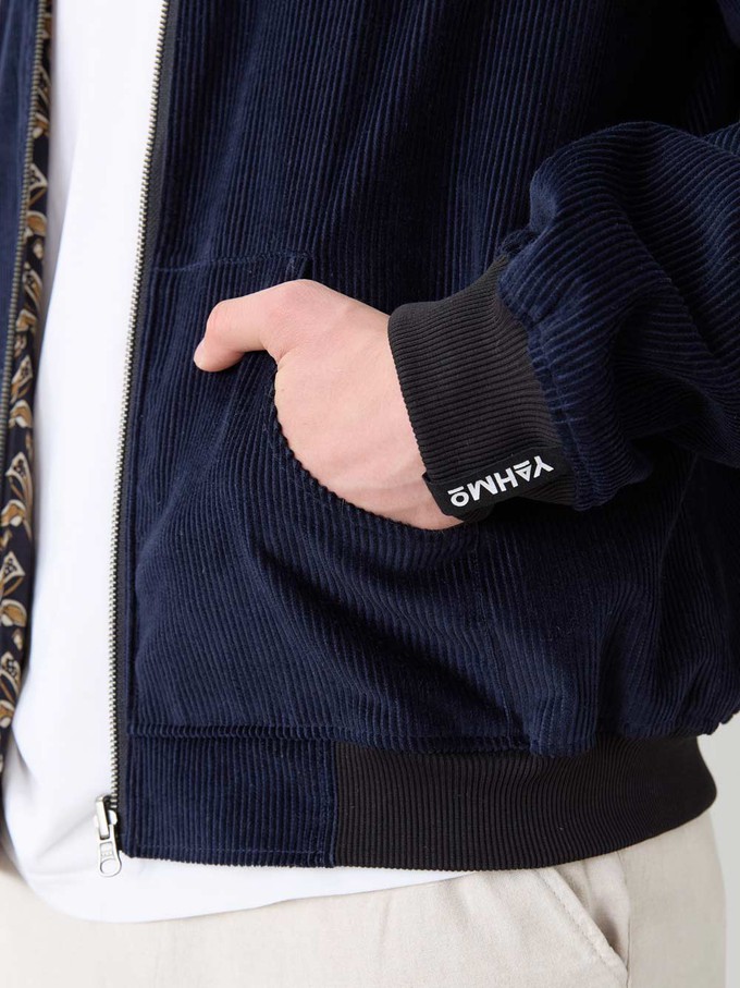 Oskar Reversible Bomber Jacket Papyrus/Navy from Yahmo