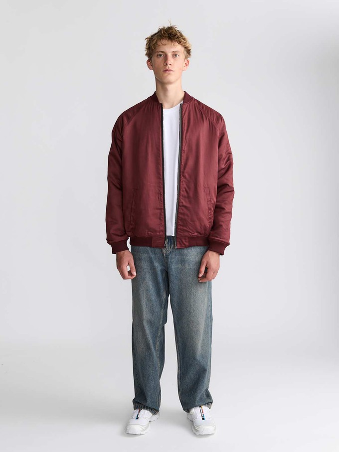 Bruno Reversible Bomber Jacket Rosie/Wine from Yahmo