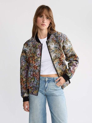 Berta Reversible Bomber Jacket Bouquet/Black from Yahmo