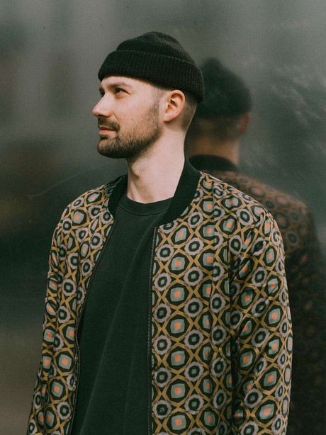 Laslo Reversible Bomber Jacket Kaleidoscope/Black from Yahmo