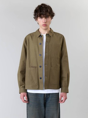 Fritz Embroidered Workwear Jacket Olive from Yahmo