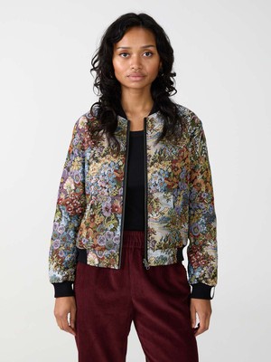 Berta Reversible Bomber Jacket Bouquet/Black from Yahmo