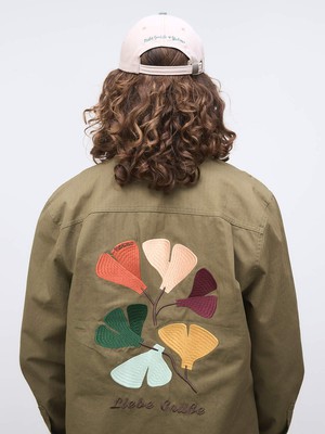 Fritz Embroidered Workwear Jacket Olive from Yahmo