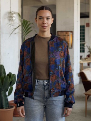 Elsa Reversible Bomber Jacket Bloom/Olive from Yahmo