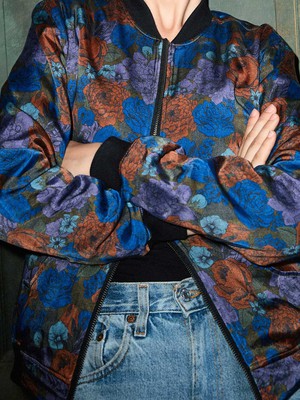 Elsa Reversible Bomber Jacket Bloom/Olive from Yahmo