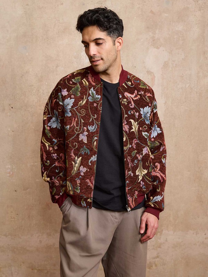 Bruno Reversible Bomber Jacket Rosie/Wine from Yahmo