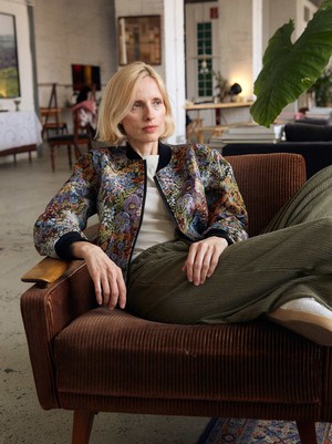 Berta Reversible Bomber Jacket Bouquet/Black from Yahmo