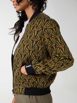 Ruth Reversible Bomber Jacket Artdeco/Black from Yahmo