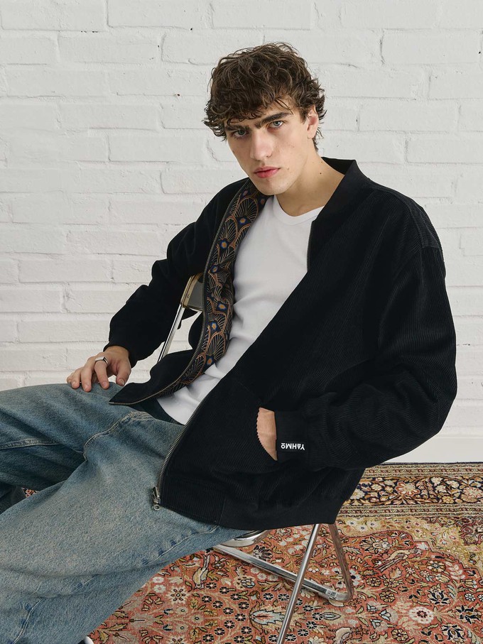 Oskar Reversible Bomber Jacket Metropolis/Black from Yahmo