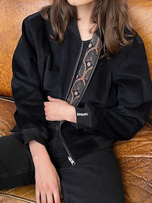 Elsa Reversible Bomber Jacket Metropolis/Black from Yahmo