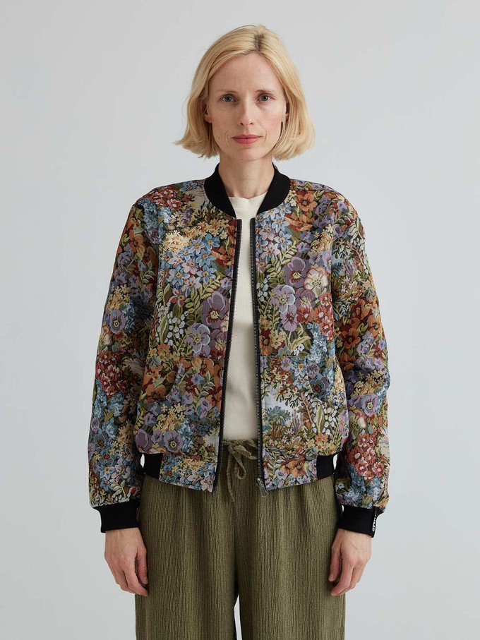 Berta Reversible Bomber Jacket Bouquet/Black from Yahmo