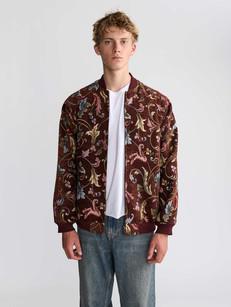 Bruno Reversible Bomber Jacket Rosie/Wine via Yahmo