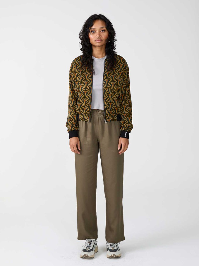 Ruth Reversible Bomber Jacket Artdeco/Black from Yahmo