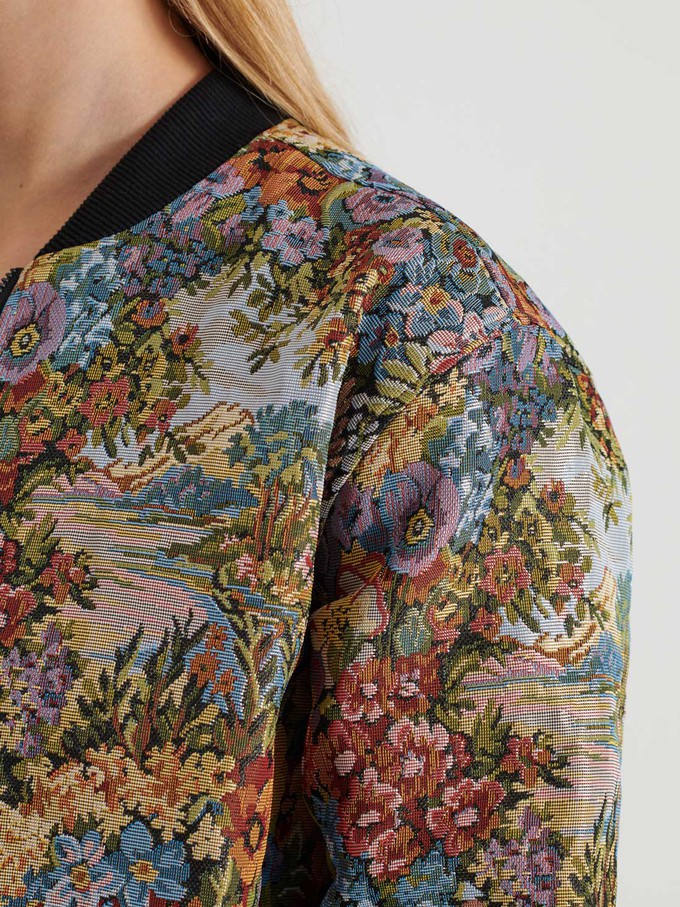 Berta Reversible Bomber Jacket Bouquet/Black from Yahmo