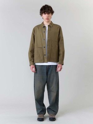 Fritz Embroidered Workwear Jacket Olive from Yahmo