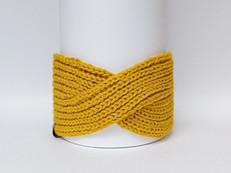 Large Knitted Headband | Sunny Ocre | 100% Alpaca Wool via Yanantin Alpaca