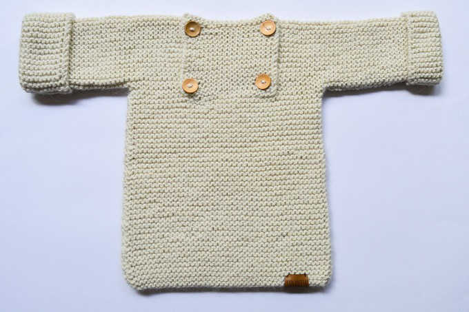 Baby Sweater | Baby Pastel | 100% Baby Alpaca Wool | 6-12 Months from Yanantin Alpaca