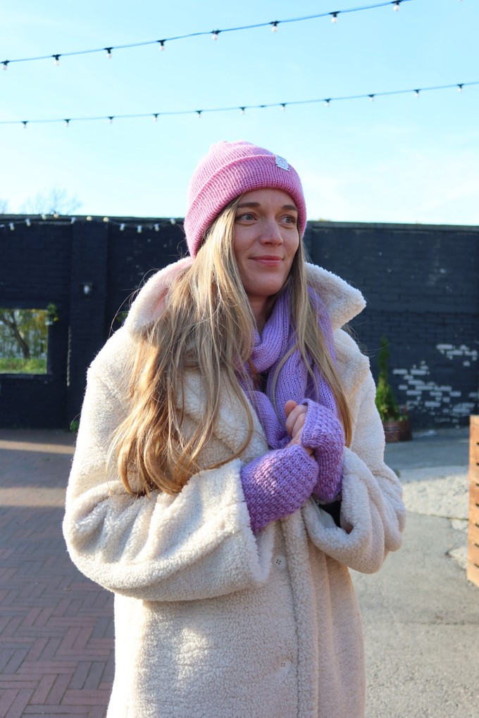 Fingerless Mittens | 100% Baby Alpaca | Fine-Knit Look from Yanantin Alpaca