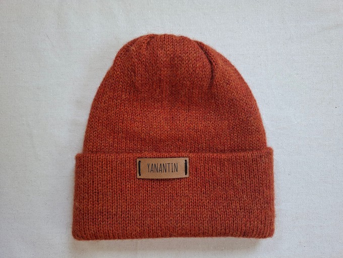 Knitted Kid's Hat | Rusty Orange | 100% Alpaca Wool from Yanantin Alpaca