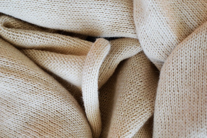 Extra Large Knitted Scarf | White Vanilla | 100% Alpaca Wool from Yanantin Alpaca