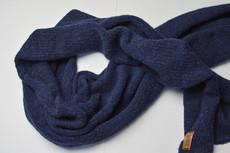 Chunky Scarf | Navy Blue | Baby Alpaca & Merino Wool Blend | Extra Large Size via Yanantin Alpaca