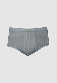 Senior pinstriped fly front brief via ZD ZERO DEFECTS