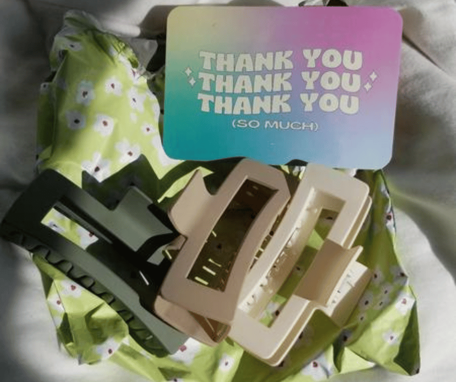 Thank you note when supporting small businesses